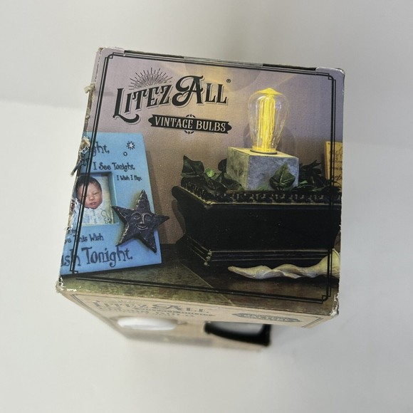 Litez All | Concrete Block Light Bulb LED Table Lamp - Picture 2 of 6